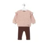 Conjunto de niña con osos y rayas Pink rosa