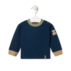 Conjunto de niño liso y a rayas Blue azul marino