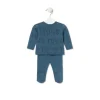 Conjunto de punto de bebé Tricot logo TOUS azul