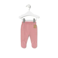 Conjunto de punto de bebé Tricot logo TOUS rosa