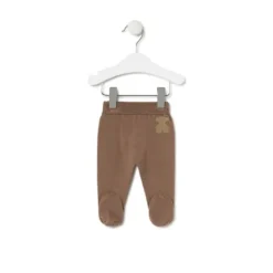 Conjunto de punto de bebé Tricot logo TOUS beige