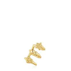 Earcuff espiral con baño de oro de 18 kt sobre plata TOUS Grain
