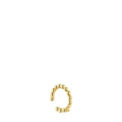 Earcuff oso con baño de oro de 18 kt sobre plata Gloss