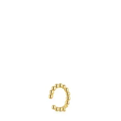 Earcuff oso con baño de oro de 18 kt sobre plata Gloss