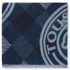 Foulard Kaos Mini Stamp de jacquard azul