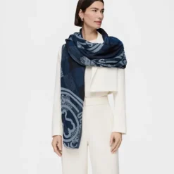 Foulard Kaos Mini Stamp de jacquard azul