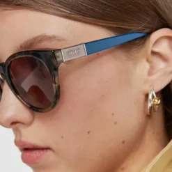 Gafas de sol Round Mesh azul