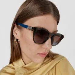 Gafas de sol Round Mesh azul