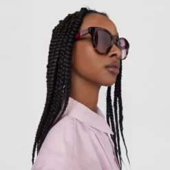 Gafas de sol Round Mesh burdeos