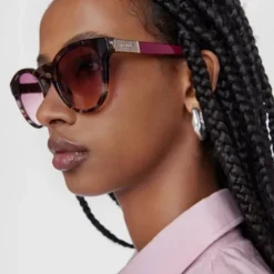 Gafas de sol Round Mesh burdeos