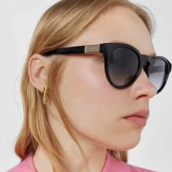 Gafas de sol Round Mesh negro