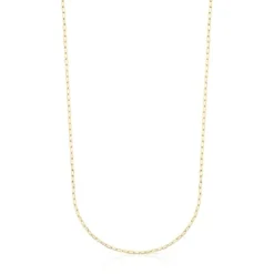 Gargantilla con baño de oro 18 kt sobre plata y anillas ovales, 60 cm Chain