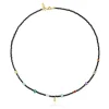 Gargantilla con baño de oro 18 kt sobre plata, onix, gemas Bold Bear