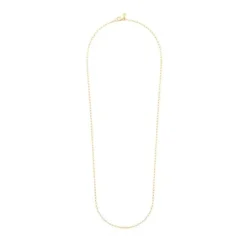 Gargantilla con baño de oro 18 kt sobre plata y anillas ovales, 60 cm Chain
