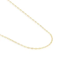 Gargantilla con baño de oro 18 kt sobre plata y anillas ovales, 60 cm Chain
