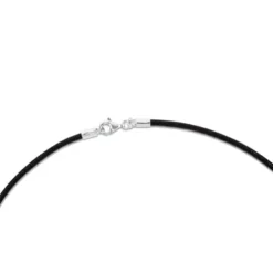 Gargantilla de cuero negro y cierre de plata TOUS Chokers
