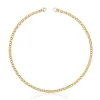 Gargantilla de plata con baño de oro 18kt 42 cm Hold