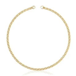 Gargantilla de plata con baño de oro 18kt 42 cm Hold