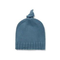 Gorro con nudo de bebé Tricot azul