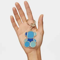 Llavero azul TOUS Bear Faceted