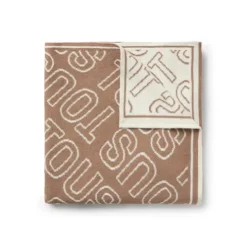 Manta de bebé reversible Nilo logo TOUS beige