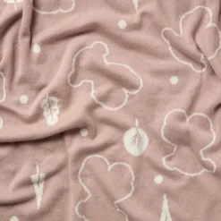 Manta de bebé reversible Nilo osos rosa