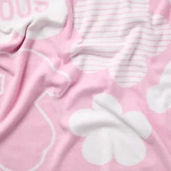 Manta de bebé reversible Nilo multi motivos rosa