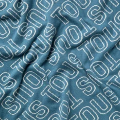 Manta de bebé reversible Nilo logo TOUS azul