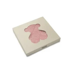 Manta de bebé reversible Nilo logo TOUS rosa