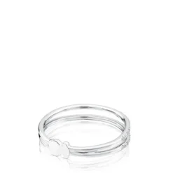 Media alianza de oro blanco con diamantes motivo oso TOUS Diamonds