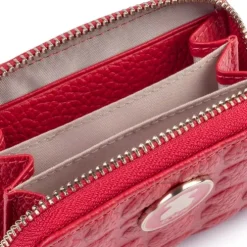 Monedero mediano Sherton de Piel roja