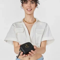 Monedero pequeño Sherton de Piel en color negro