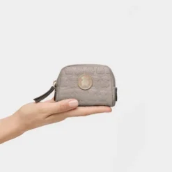 Monedero pequeño Sherton de Piel en color topo
