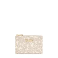 Monedero tarjetero beige Kaos Mini Lines