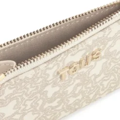 Monedero tarjetero beige Kaos Mini Lines