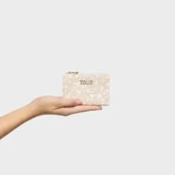 Monedero tarjetero beige Kaos Mini Lines