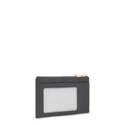 Monedero tarjetero gris oscuro Kaos Mini Lines