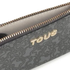 Monedero tarjetero gris oscuro Kaos Mini Lines
