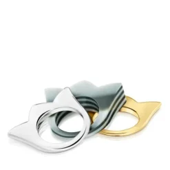 Pack anillos grandes tulipa bicolor y acetato amarillo My Other Half