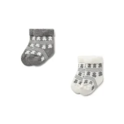 Pack de 2 pares de calcetines de bebé SSocks gris