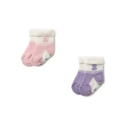 Pack de 2 pares de calcetines de bebé SSocks rosa