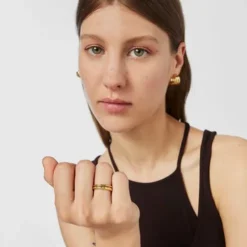 Pack de anillos con baño de oro 18 kt sobre plata TOUS Fellow