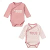 Pack de bodys de bebé cruzados Classic rosa