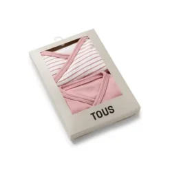 Pack de bodys de bebé cruzados Classic rosa