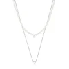 Pack de collares de plata y perlas cultivadas, corazón y oso Mini Icons