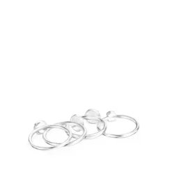 Pack de cuatro Anillos de plata y gemas Cool Color