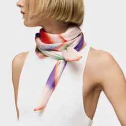 Pañuelo cuadrado naranja TOUS Motifs Tulip
