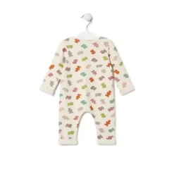 Pelele de bebé con osos multicolor crudo