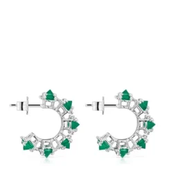 Pendientes aro grandes de plata y calcedonia Color Pills