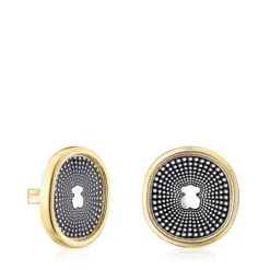 Pendientes bicolor Oursin